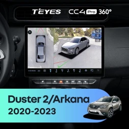 Штатная магнитола Teyes CC4 Pro 360 8/128 Renault Duster HM 2 (2020-2023) F1 (11")