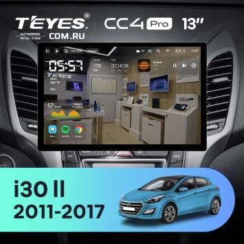 Штатная магнитола Teyes CC4 Pro 8/128 Hyundai i30 2 GD (2011-2017) (0din) (13")