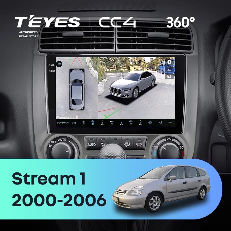 Штатная магнитола Teyes CC4 360 6/64 Honda Stream 1 (2000-2006) F2