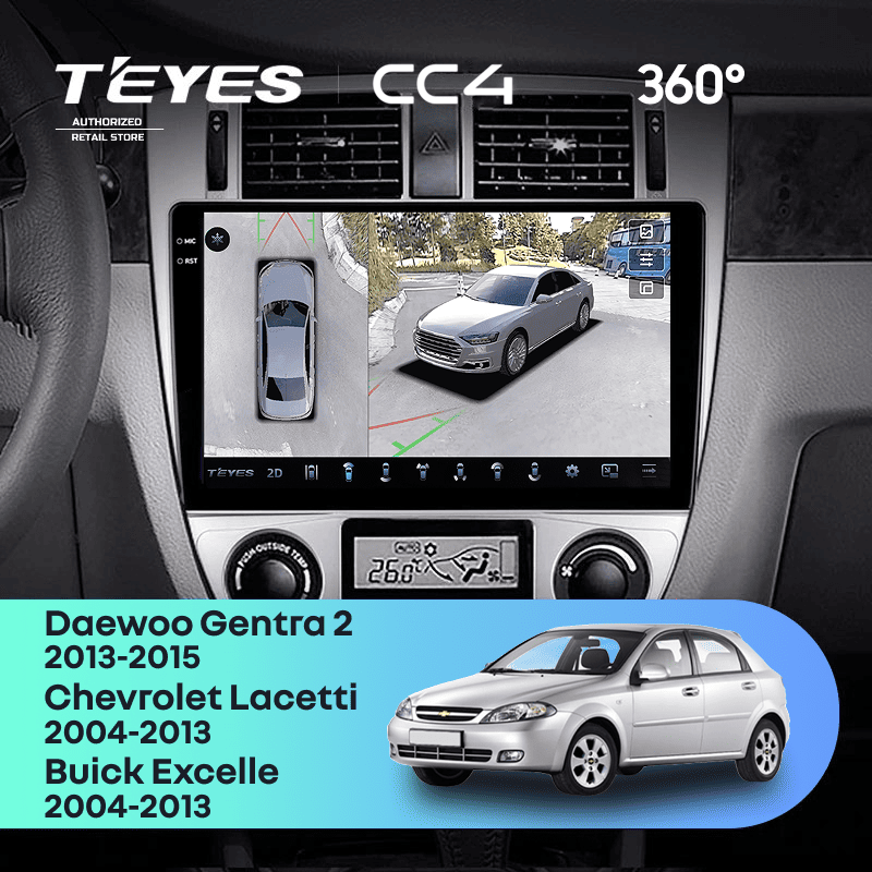 Штатная магнитола Teyes CC4 360 6/64 Chevrolet Lacetti J200 (2004-2013) F2