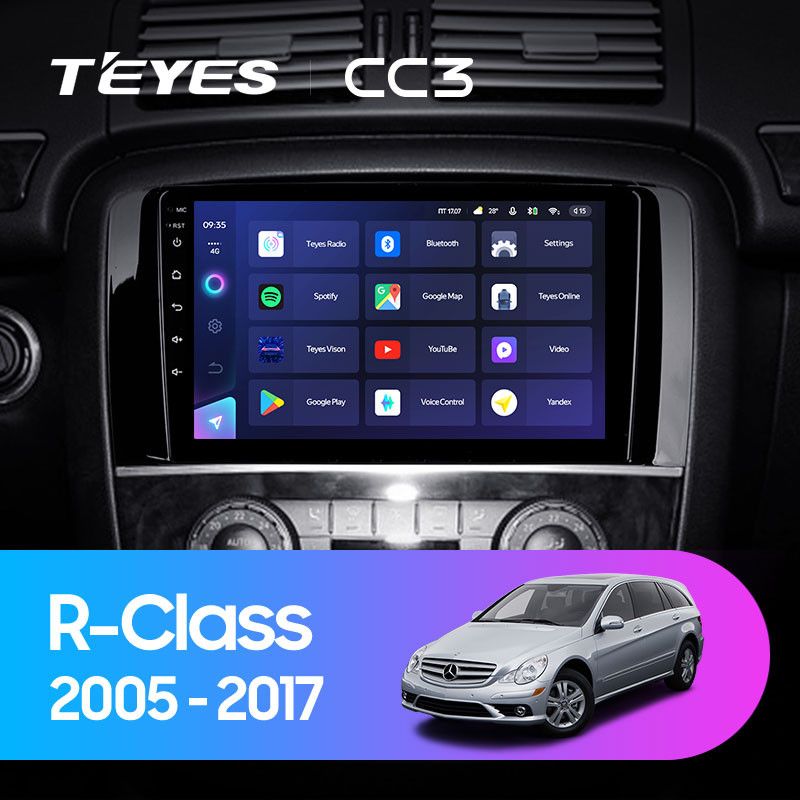 Штатная магнитола Teyes CC3 4/32 Mercedes-Benz R-Class W251 R280 R300 R320 (2005-2017) F1