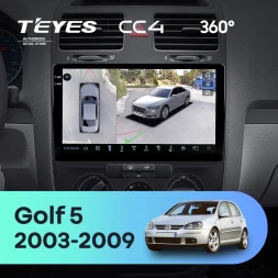 Штатная магнитола Teyes CC4 360 8/128 Volkswagen Golf 5 (2003-2009) F2