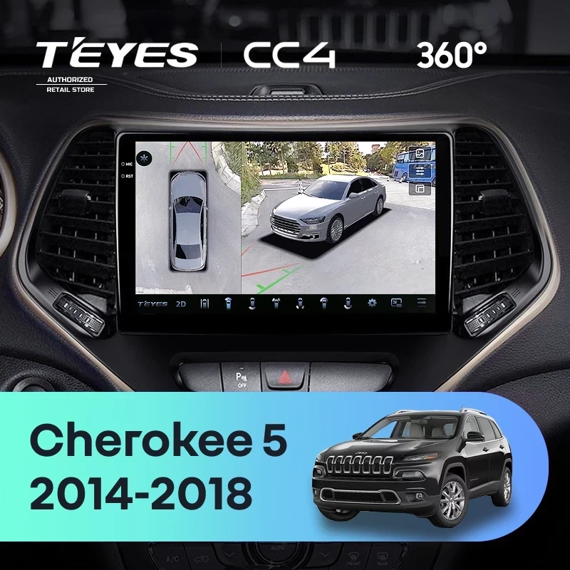 Штатная магнитола Teyes CC4 360 8/128 Jeep Cherokee 5 KL (2014-2018)