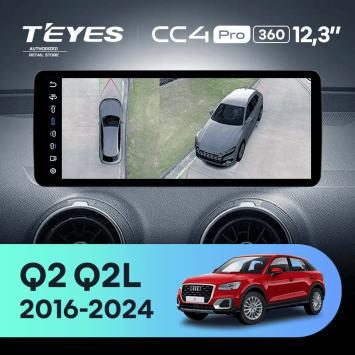 Штатная магнитола Teyes CC4 Pro 12.3" 360 12/256 Audi Q2 Q2L GA (2016-2024)