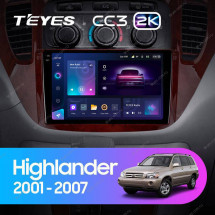 Штатная магнитола Teyes CC3 2K 360 6/128 Toyota Highlander 1 XU20 (2001-2007)