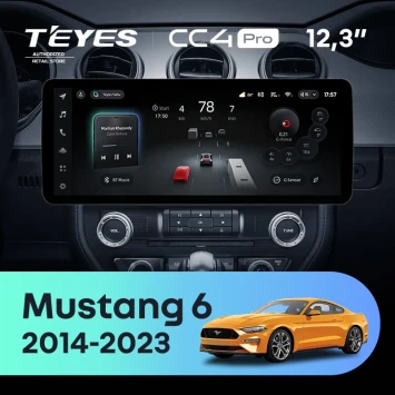 Штатная магнитола Teyes CC4 Pro 12.3" 12/256 Ford Mustang 6 S550 (2014-2023)