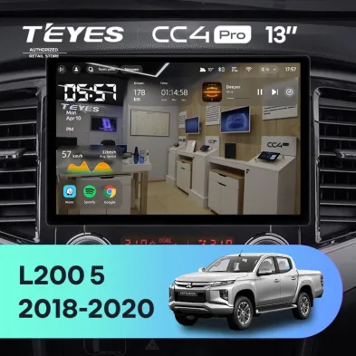 Штатная магнитола Teyes CC4 Pro 12/256 Mitsubishi L200 5 (2018-2020) F1 (13")
