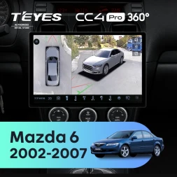 Штатная магнитола Teyes CC4 Pro 360 12/256 Mazda 6 GG (2002-2007) (13")