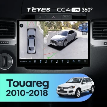 Штатная магнитола Teyes CC4 Pro 360 12/256 Volkswagen Touareg FL NF (2010-2018) Тип-B (13")