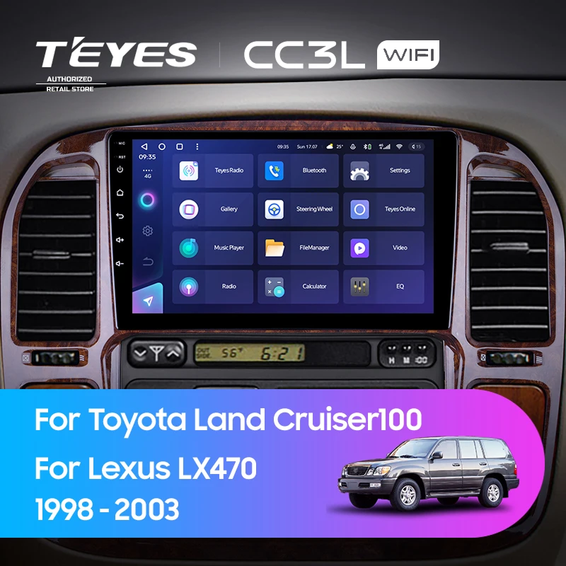 Штатная магнитола Teyes CC3L WiFi 2/32 Toyota Land Cruiser 100 (1998-2003) F3