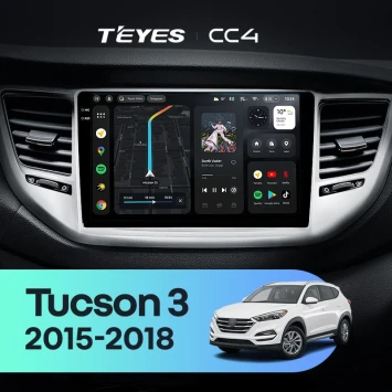 Штатная магнитола Teyes CC4 8/128 Hyundai Tucson 3 (2015-2018) Тип-A