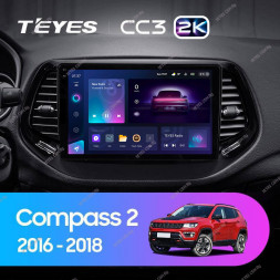 Штатная магнитола Teyes CC3 2K 4/32 Jeep Compass 2 MP (2016-2018)