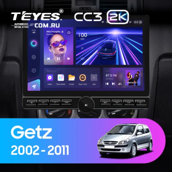 Штатная магнитола Teyes CC3 2K 6/128 Hyundai Getz (2002-2011) F2 (13&quot; с кнопками)