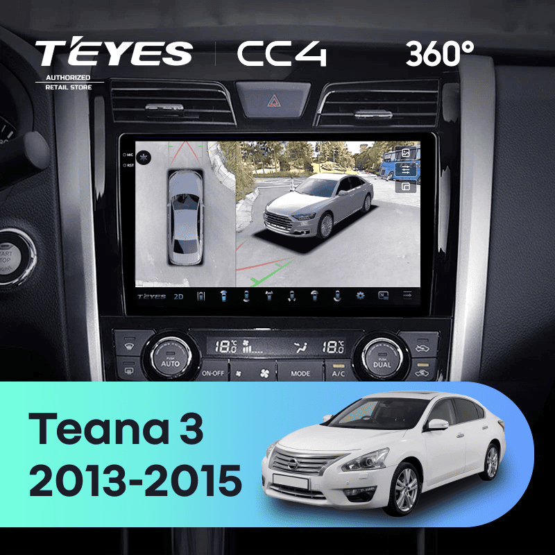 Штатная магнитола Teyes CC4 360 6/64 Nissan Teana J33 (2013-2015) Тип-C