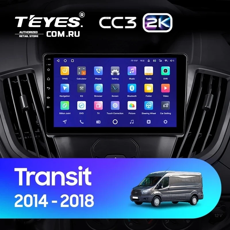Штатная магнитола Teyes CC3 2K 4/32 Ford Transit Van L3H2 (2014-2018)