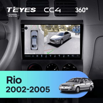 Штатная магнитола Teyes CC4 360 8/128 Kia Rio 1 (2002-2005)
