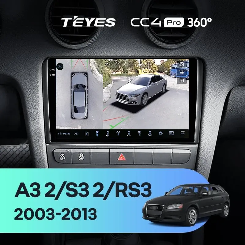 Штатная магнитола Teyes CC4 Pro 360 8/128 Audi S3 2 (2006-2012)