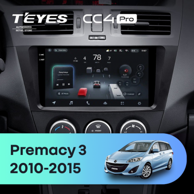Штатная магнитола Teyes CC4 Pro 8/128 Mazda Premacy 3 (2010-2015)