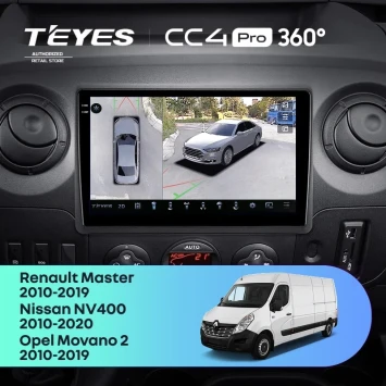 Штатная магнитола Teyes CC4 Pro 360 8/128 Nissan NV400 (2010-2020) F1