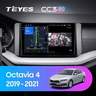 Штатная магнитола Teyes CC3 2K 6/128 Skoda Octavia 4 A8 (2019-2021)
