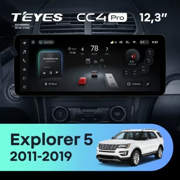 Штатная магнитола Teyes CC4 Pro 12.3" 12/256 Ford Explorer 5 (2011-2019)