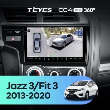Штатная магнитола Teyes CC4 Pro 360 12/256 Honda Fit 3 GP GK (2013-2020) Тип-B