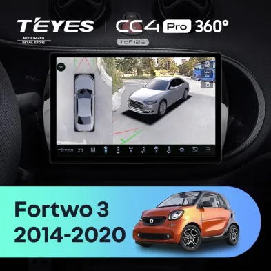 Штатная магнитола Teyes CC4 Pro 360 12/256 Mercedes-Benz Smart Fortwo 3 C453 A453 W453 (2014-2020) (11")