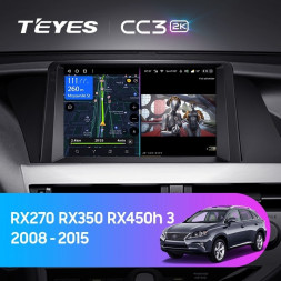 Штатная магнитола Teyes CC3 2K 4/32 Lexus RX270 RX350 RX450h AL10 3 (2008-2015) (B)