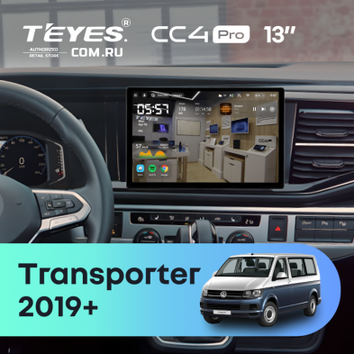 Штатная магнитола Teyes CC4 Pro 8/128 Volkswagen Transporter (T6) 2019+ (13&quot;)