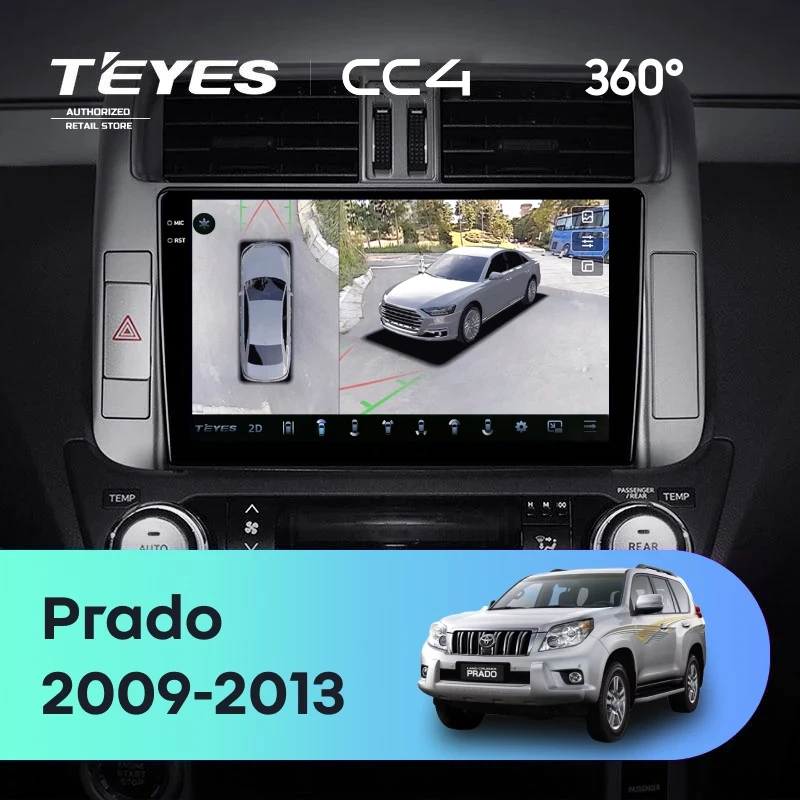 Штатная магнитола Teyes CC4 360 6/64 Toyota Land Cruiser Prado 150 (2009-2013) F1 Тип-AB