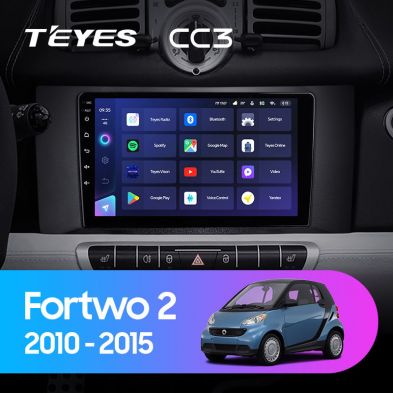 Штатная магнитола Teyes CC3 4/32 Mercedes-Benz Smart Fortwo 2 (2010-2015) F1