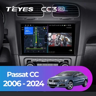 Штатная магнитола Teyes CC3 2K 360 6/128 Volkswagen Passat CC (2006-2024)