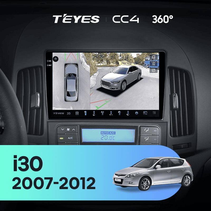 Штатная магнитола Teyes CC4 360 8/128 Hyundai i30 1 FD (2007-2012) F1