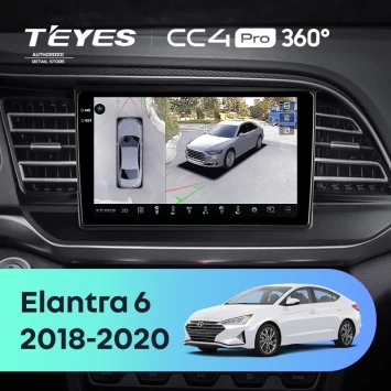 Штатная магнитола Teyes CC4 Pro 360 8/128 Hyundai Elantra 6 (2018-2020) Тип-B (13")