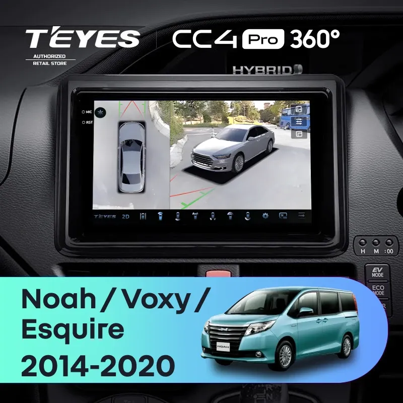 Штатная магнитола Teyes CC4 Pro 360 8/128 Toyota Noah R80 (2014-2020)