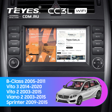 Штатная магнитола Teyes CC3L WiFi 2/32 Mercedes-Benz Sprinter (2009-2015) 7"