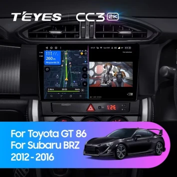 Штатная магнитола Teyes CC3 2K 360 6/128 Subaru BRZ (2012-2016) Правый руль