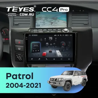 Штатная магнитола Teyes CC4 Pro 8/128 Nissan Patrol V 5 Y61 (2004-2021) F3 (черный)