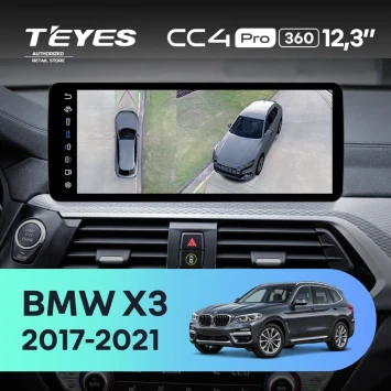 Штатная магнитола Teyes CC4 Pro 12.3" 360 8/128 BMW X3 (G01) (2017-2021) (NBT, EVO)
