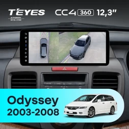 Штатная магнитола Teyes CC4 12.3" 360 6/64 Honda Odyssey 3 RL3 RL4 (2003-2008) Правый руль