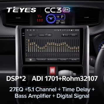 Штатная магнитола Teyes CC3 2K 6/128 Toyota Roomy (2016-2020) Правый руль