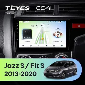 Штатная магнитола Teyes CC4L 6/64 с DTS Honda Fit 3 GP GK (2013-2020) Тип-B Правый руль