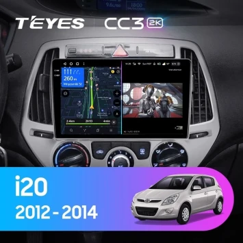 Штатная магнитола Teyes CC3 2K 6/128 Hyundai i20 2 (2012-2014)