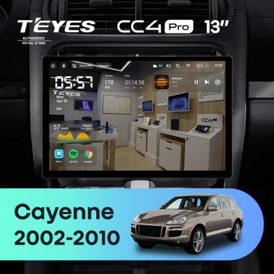 Штатная магнитола Teyes CC4 Pro 8/128 Porsche Cayenne I 1 9PA (2002-2010) (13&quot;)