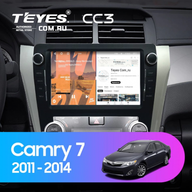Штатная магнитола Teyes CC3 4/32 Toyota Camry 7 XV 50 55 (2011-2014) F2 с кнопками