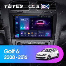 Штатная магнитола Teyes CC3 2K 4/32 Volkswagen Golf 6 (2008-2016)
