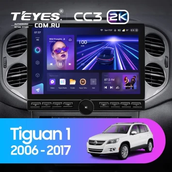 Штатная магнитола Teyes CC3 2K 6/128 Volkswagen Tiguan 1 NF (2006-2017) F2 (13" с кнопками)