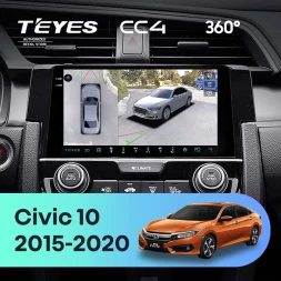 Штатная магнитола Teyes CC4 360 6/64 Honda Civic 10 FC FK (2015-2020)