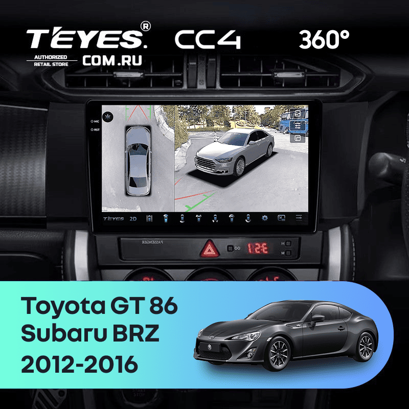 Штатная магнитола Teyes CC4 360 6/64 Subaru BRZ (2012-2016) Правый руль