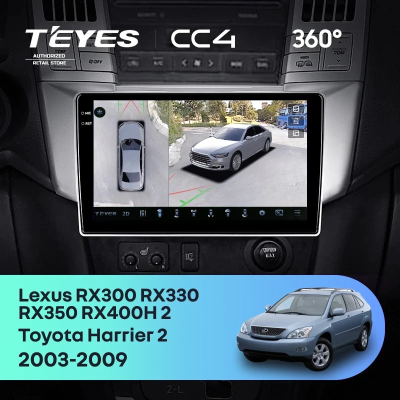 Штатная магнитола Teyes CC4 360 6/64 Lexus RX300 RX330 RX350 RX400H (2003-2009) F1